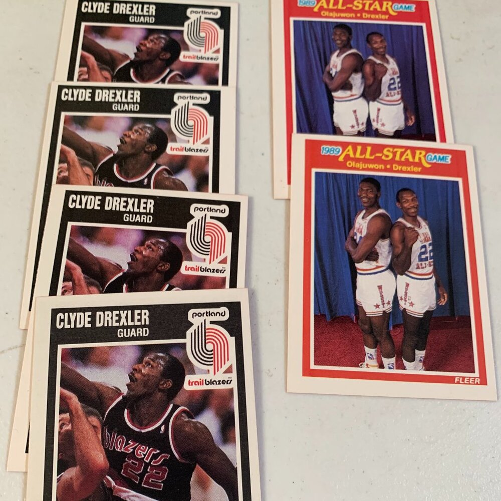 6ct 1989/Clyde Drexler Fleer Misc Cards NRMT